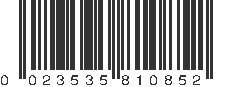 UPC 023535810852