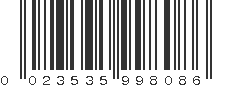 UPC 023535998086