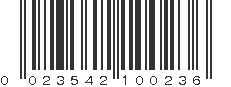 UPC 023542100236