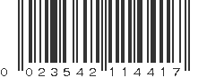 UPC 023542114417