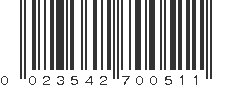 UPC 023542700511