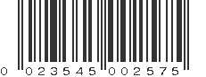 UPC 023545002575