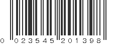 UPC 023545201398