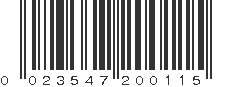 UPC 023547200115