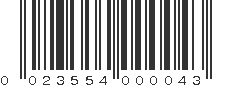 UPC 023554000043