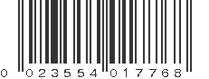 UPC 023554017768