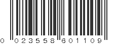 UPC 023558601109