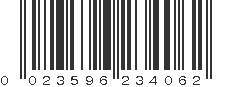 UPC 023596234062