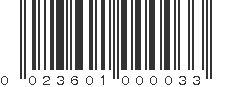 UPC 023601000033