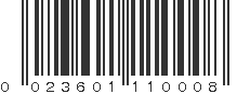 UPC 023601110008