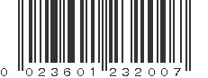 UPC 023601232007