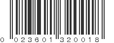 UPC 023601320018