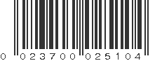 UPC 023700025104