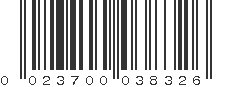 UPC 023700038326