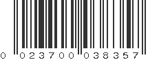 UPC 023700038357