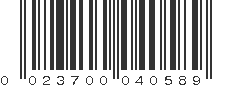 UPC 023700040589