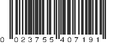 UPC 023755407191