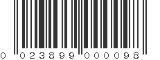 UPC 023899000098