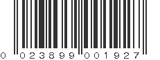 UPC 023899001927