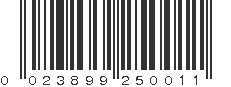 UPC 023899250011