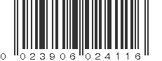 UPC 023906024116