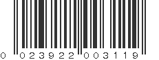 UPC 023922003119