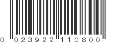 UPC 023922110800