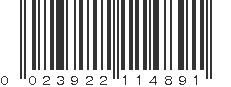 UPC 023922114891