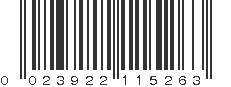 UPC 023922115263