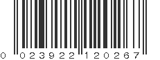 UPC 023922120267