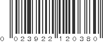 UPC 023922120380