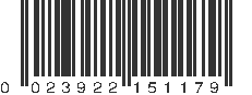 UPC 023922151179