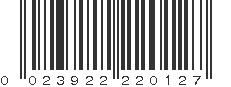 UPC 023922220127