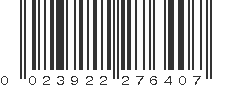 UPC 023922276407