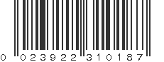 UPC 023922310187