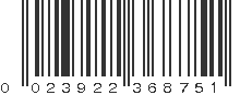 UPC 023922368751