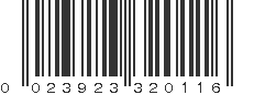 UPC 023923320116