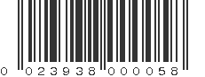 UPC 023938000058