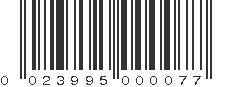 UPC 023995000077