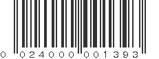 UPC 024000001393