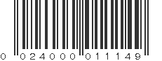 UPC 024000011149