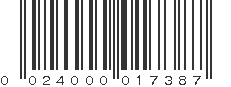 UPC 024000017387