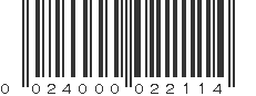 UPC 024000022114