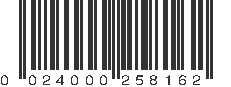 UPC 024000258162