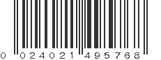 UPC 024021495768