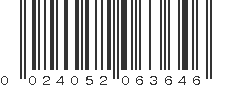 UPC 024052063646