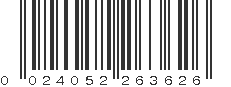 UPC 024052263626