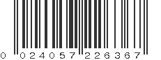 UPC 024057226367