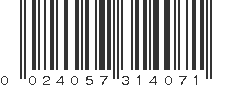 UPC 024057314071