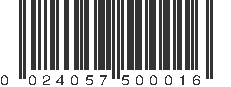 UPC 024057500016